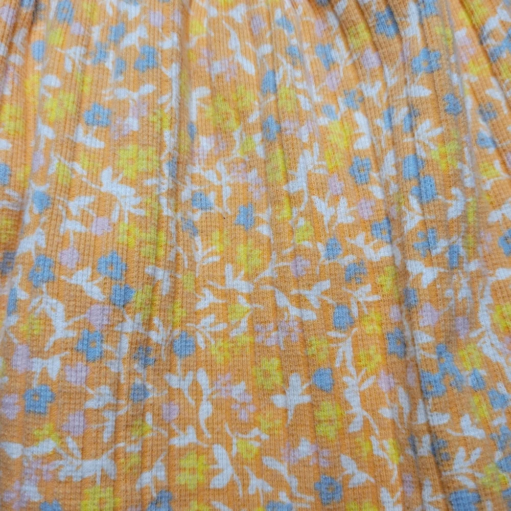 art class bright orange floral dress,  12 m